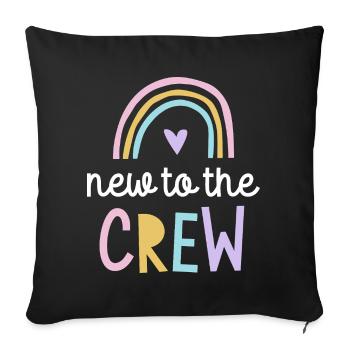 New to the Crew Baby Gift Pregnant 2026 - Sofa pillowcase 17,3'' x 17,3'' (45 x 45 cm) - black - Front