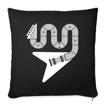 Abstract Electric Guitar - Sofa pillowcase 17,3'' x 17,3'' (45 x 45 cm) - black - Front