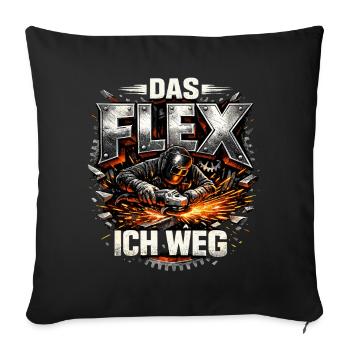 Locksmith Welder The Flex I Away - Sofa pillowcase 17,3'' x 17,3'' (45 x 45 cm) - black - Front