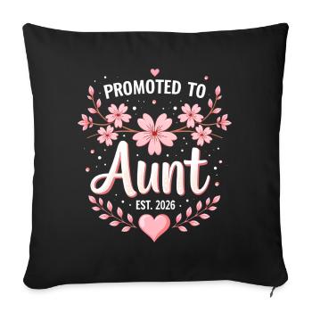 Tante 2026 Tante 2026 Promue Tante 2026 - Housse de coussin décorative 45 x 45 cm - noir - Devant