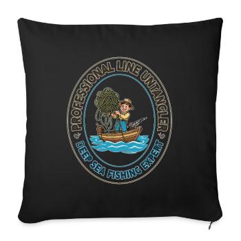 Deep Sea Line Unangler Patch - Sofa pillowcase 17,3'' x 17,3'' (45 x 45 cm) - black - Front