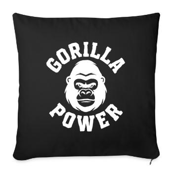Pouvoir : Force Pure & Gardien Primate - Housse de coussin décorative 45 x 45 cm - noir - Devant