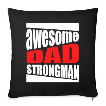 Sweat Dad Strongman génial - Housse de coussin décorative 45 x 45 cm - noir - Devant