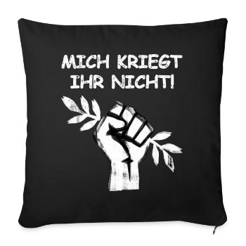 Gegen Krieg Für Frieden - Sofakissenbezug 45 x 45 cm - Schwarz - Vorne