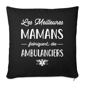 Les meilleures mamans fabriquent des ambulanciers - Housse de coussin décorative 45 x 45 cm - noir - Devant