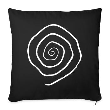 spiral - Sofa pillowcase 17,3'' x 17,3'' (45 x 45 cm) - black - Front