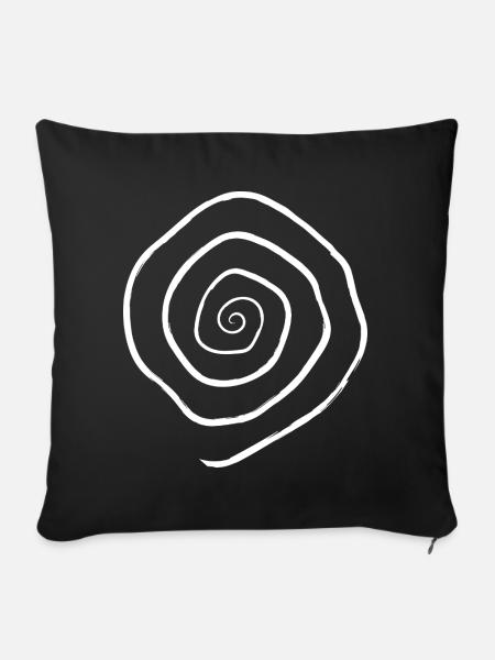Spirale - Sofakissenbezug 45 x 45 cm - Schwarz