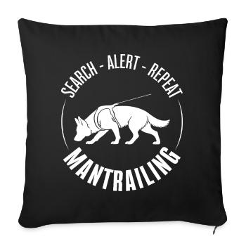 German Shepherd Mantrailing Dog Sports Dogs - Sofa pillowcase 17,3'' x 17,3'' (45 x 45 cm) - black - Front