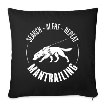 Golden Retriever Mantrailing Dog Sport Search Dogs - Sofa pillowcase 17,3'' x 17,3'' (45 x 45 cm) - black - Front