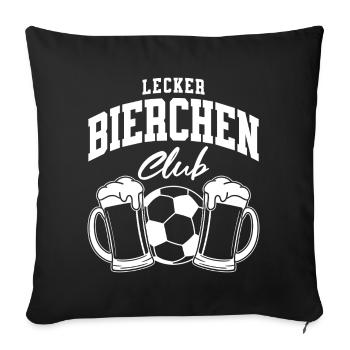 Lecker Bierchen Club - Sofakissenbezug 45 x 45 cm - Schwarz - Vorne