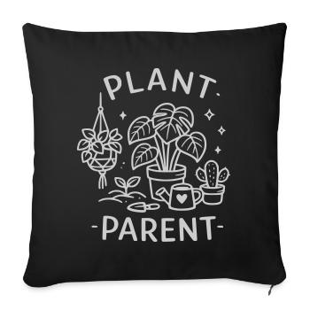 Plant Love Line Art - Sofa pillowcase 17,3'' x 17,3'' (45 x 45 cm) - black - Front