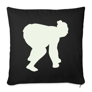 sumo - Sofakissenbezug 45 x 45 cm - Schwarz - Vorne
