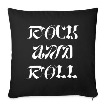 Rock'n'Roll-Logo-Glyphen - Sofakissenbezug 45 x 45 cm - Schwarz - Vorne