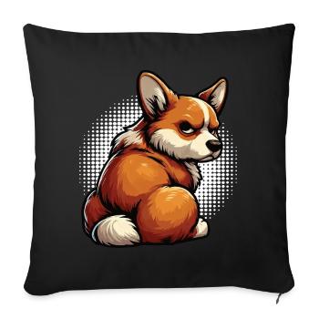 Corgi Corgis Welsh Corgi Corgi Owners Corgis - Sofa pillowcase 17,3'' x 17,3'' (45 x 45 cm) - black - Front