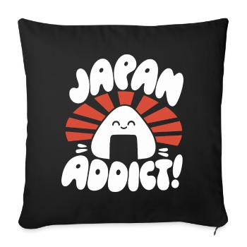 Japan Addict Kawaii Onigiri - Sofa pillowcase 17,3'' x 17,3'' (45 x 45 cm) - black - Front