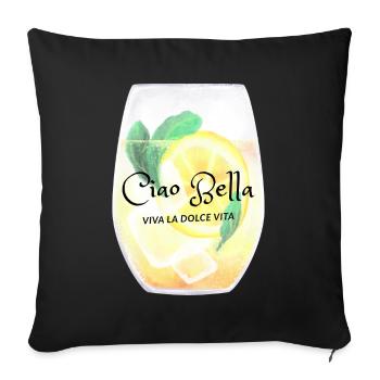 Ciao Bella Citrus Glow - Sofa pillowcase 17,3'' x 17,3'' (45 x 45 cm) - black - Front