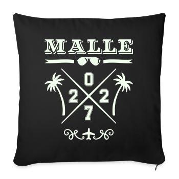 Logo rétro MALLE Strand Cross 2027 - Housse de coussin décorative 45 x 45 cm - noir - Devant