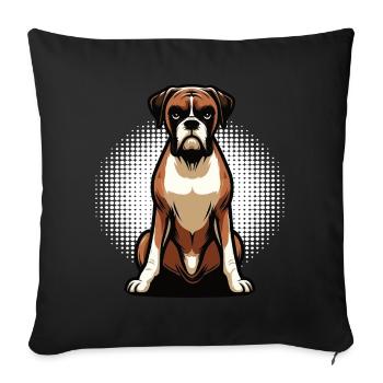 Boxer Boxer Porte-boxeurs Boxer Chien Boxer Propriétaire de boxer Fan boxer - Housse de coussin décorative 45 x 45 cm - noir - Devant