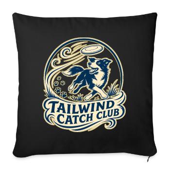 CLUB DE CATCH DE TAILWIND Chien - Housse de coussin décorative 45 x 45 cm - noir - Devant