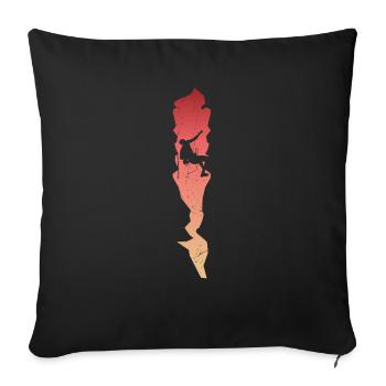 Klettern Bergsteigen Felsklettern Kletterer - Sofakissenbezug 45 x 45 cm - Schwarz - Vorne