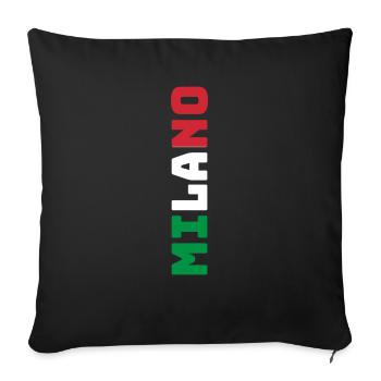Milano Italy Flag Colors - Sofa pillowcase 17,3'' x 17,3'' (45 x 45 cm) - black - Front