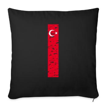 Turquie Türkiye T-Shirt Design Culture & Modernité - Housse de coussin décorative 45 x 45 cm - noir - Devant