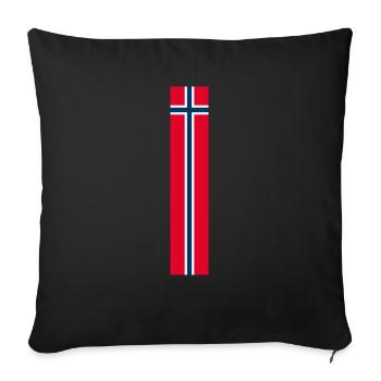 J’aime la tenue T-shirt design Norvège - Housse de coussin décorative 45 x 45 cm - noir - Devant