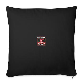 Le Père Noël le plus cool de la ville - Housse de coussin décorative 45 x 45 cm - noir - Devant