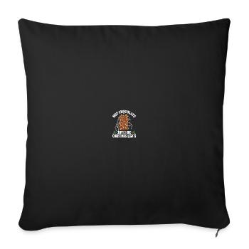 Hot Chocolate and Christmas Lights - Sofa pillowcase 17,3'' x 17,3'' (45 x 45 cm) - black - Front