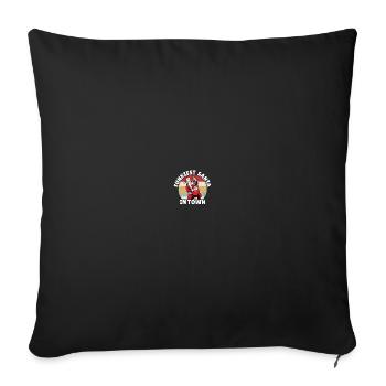 Funkiest Santa in Town - Sofa pillowcase 17,3'' x 17,3'' (45 x 45 cm) - black - Front