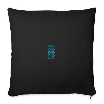 2015 - Sofa pillowcase 17,3'' x 17,3'' (45 x 45 cm) - black - Front
