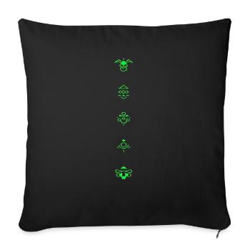Novavarion Space Sci Fi étoiles galaxie lune planètes - Housse de coussin décorative 45 x 45 cm - noir - Devant