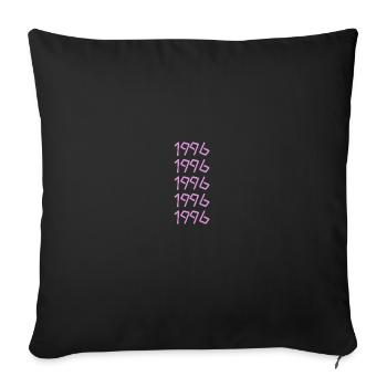 Vintage 1996 - Sofa pillowcase 17,3'' x 17,3'' (45 x 45 cm) - black - Front