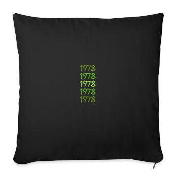 Chef cuisinier 1978 - Housse de coussin décorative 45 x 45 cm - noir - Devant
