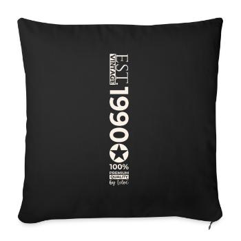 33rd Birthday Man Original June Vintage 1990 - Sofa pillowcase 17,3'' x 17,3'' (45 x 45 cm) - black - Front