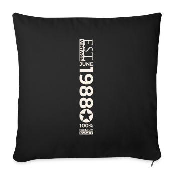 35th Birthday Man Original June Vintage 1988 - Sofa pillowcase 17,3'' x 17,3'' (45 x 45 cm) - black - Front