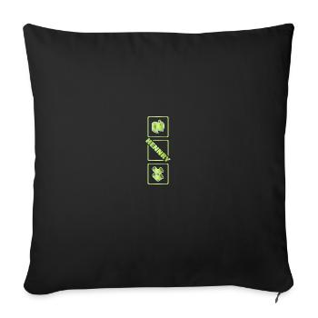 Naissance de Hennry - Housse de coussin décorative 45 x 45 cm - noir - Devant