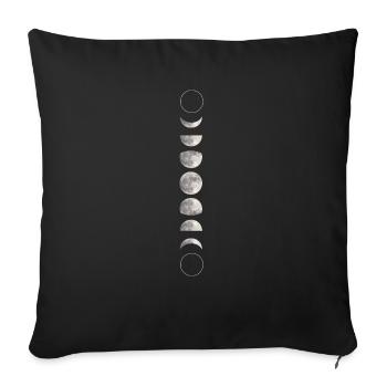 Moon - Sofa pillowcase 17,3'' x 17,3'' (45 x 45 cm) - black - Front