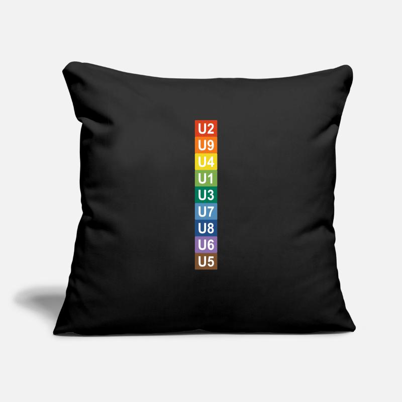U-Bahn Regenbogen Berlin Sofakissenbezug 45 x 45 cm