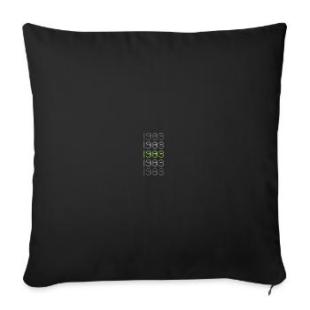 1983 - Sofa pillowcase 17,3'' x 17,3'' (45 x 45 cm) - black - Front