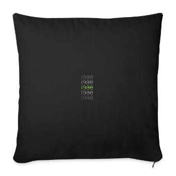 1988 - Sofa pillowcase 17,3'' x 17,3'' (45 x 45 cm) - black - Front