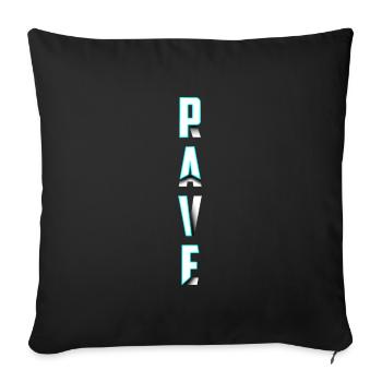Rave - Sofa pillowcase 17,3'' x 17,3'' (45 x 45 cm) - black - Front