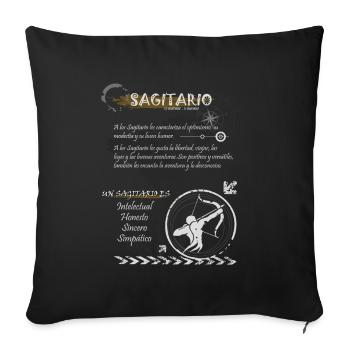 SAGITTARIAN SIGN - Sofa pillowcase 17,3'' x 17,3'' (45 x 45 cm) - black - Front