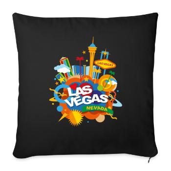 Las Vegas - Sofa pillowcase 17,3'' x 17,3'' (45 x 45 cm) - black - Front
