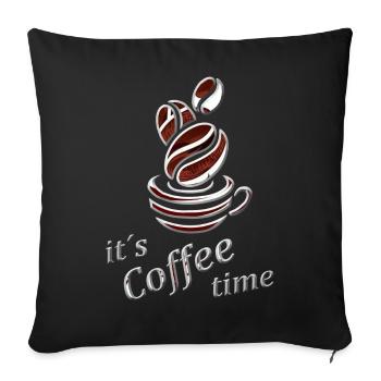 Kaffee Trinker - Sofakissenbezug 45 x 45 cm - Schwarz - Vorne
