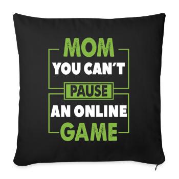 Nerd de jeu en ligne dire drôle geek cadeau - Housse de coussin décorative 45 x 45 cm - noir - Devant