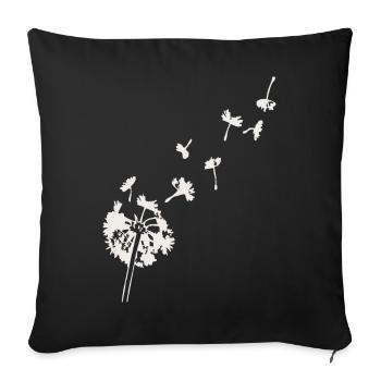 Dandelion - Sofa pillowcase 17,3'' x 17,3'' (45 x 45 cm) - black - Front