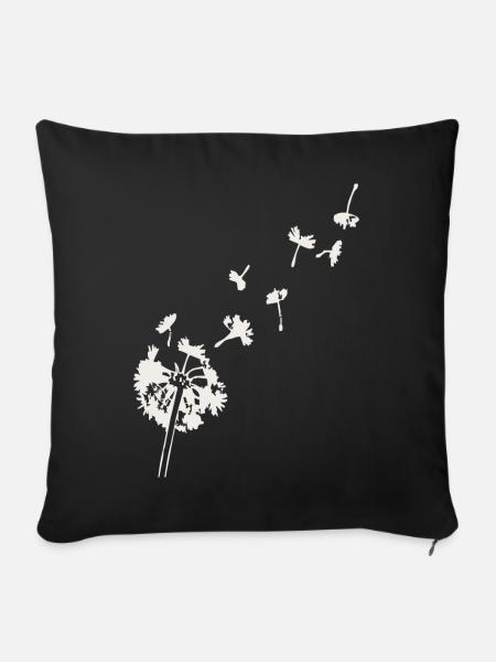 Pusteblume - Sofakissenbezug 45 x 45 cm - Schwarz