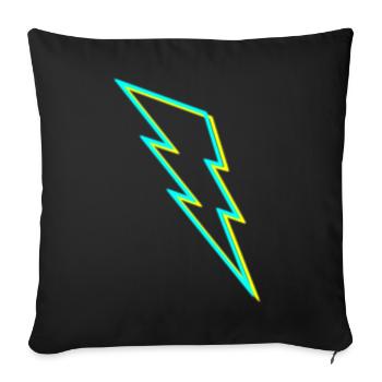 Foudre ϟ - Housse de coussin décorative 45 x 45 cm - noir - Devant