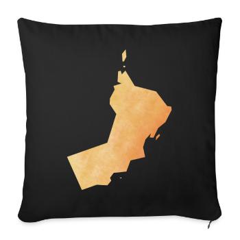 Oman - Sofakissenbezug 45 x 45 cm - Schwarz - Vorne